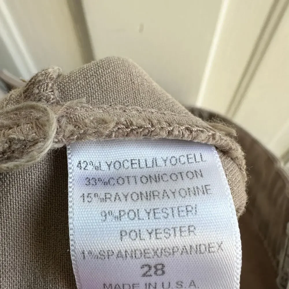 Free People FP Skinny Jeans Size 28 Taupe Gray Brown Stretch Ankle Jeans